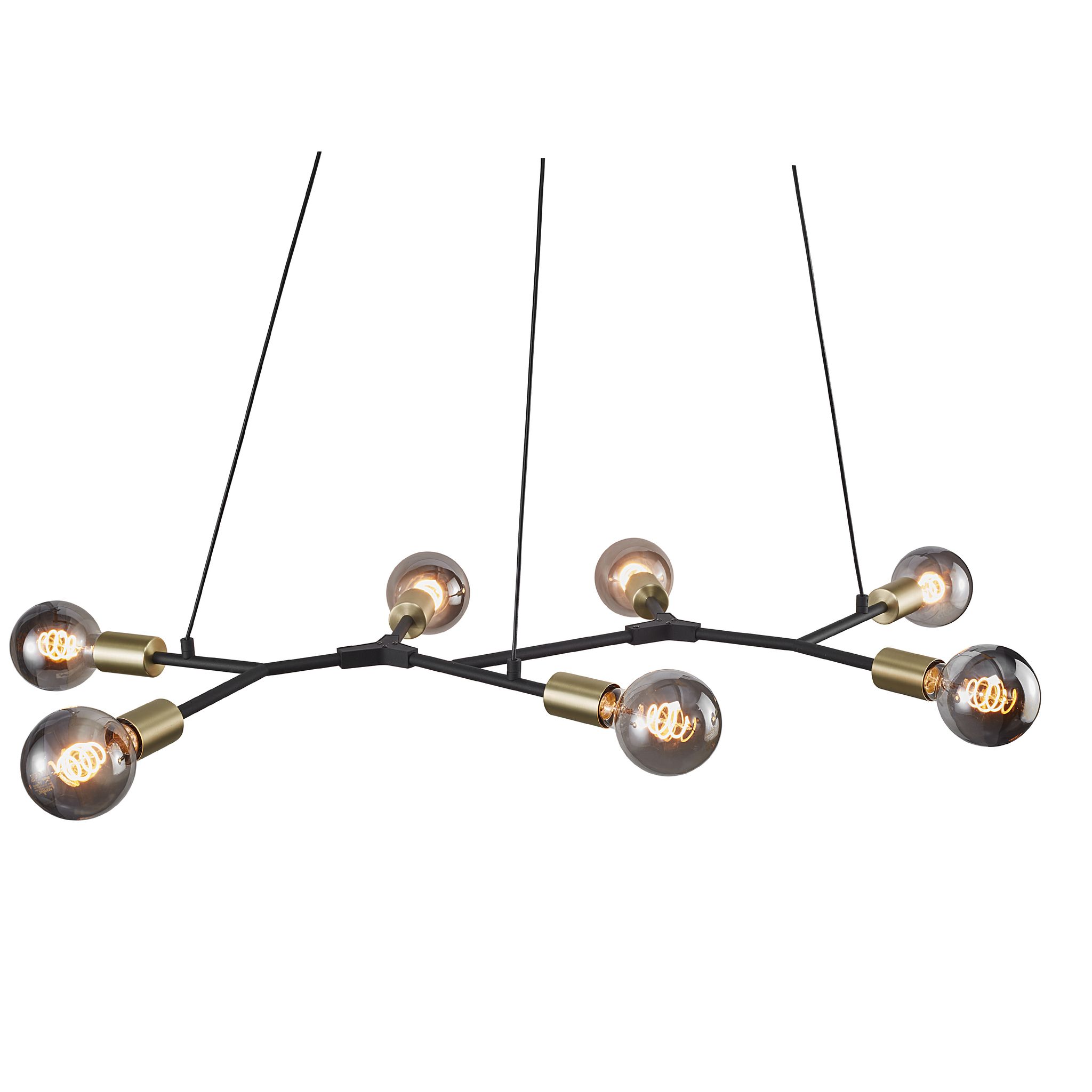 Josefine, 7-Pendelleuchte, Schwarz - E27, max. 60W, IP20