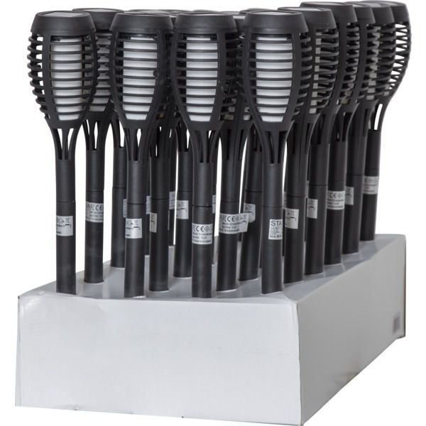 Solar Torch Flame Mini - IP44, Gelb, Dämmerungssensor, 24 Stück im Display