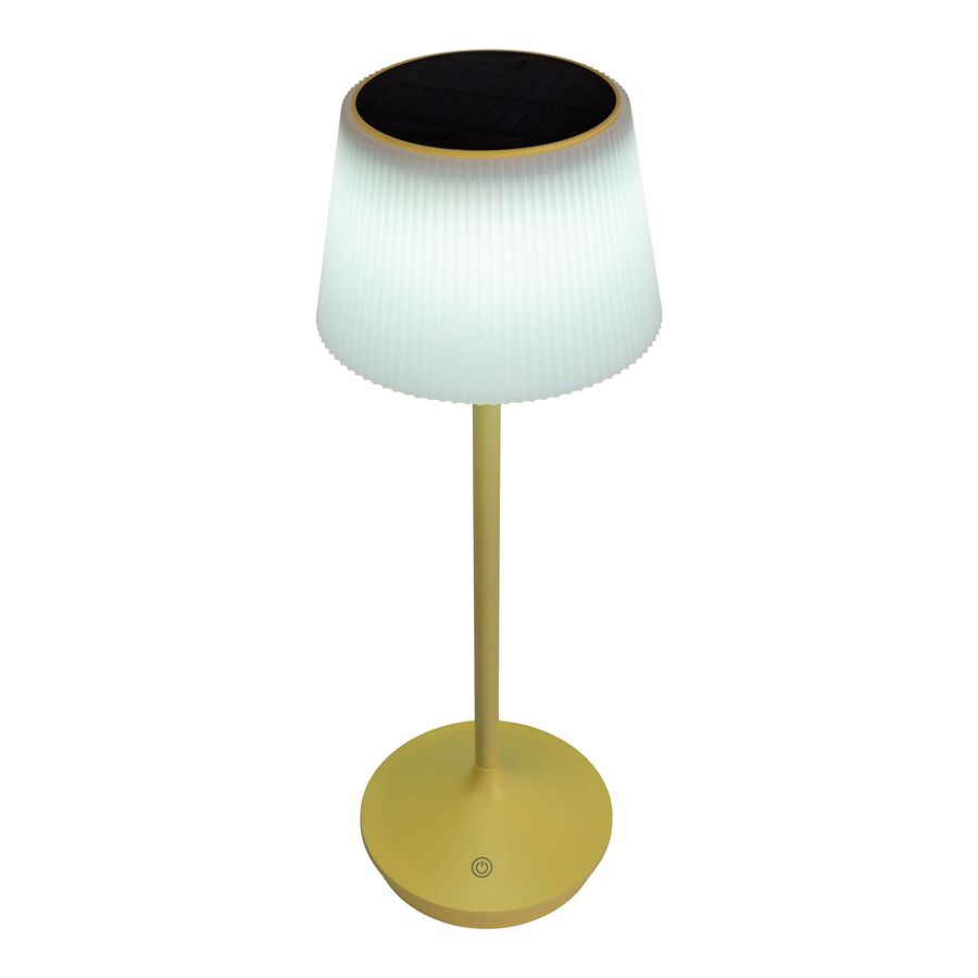 Solar- Akkutischleuchte EMMI gelb inkl. CCT  Touch H: 38 cm - LED-Modul, 3W, IP44