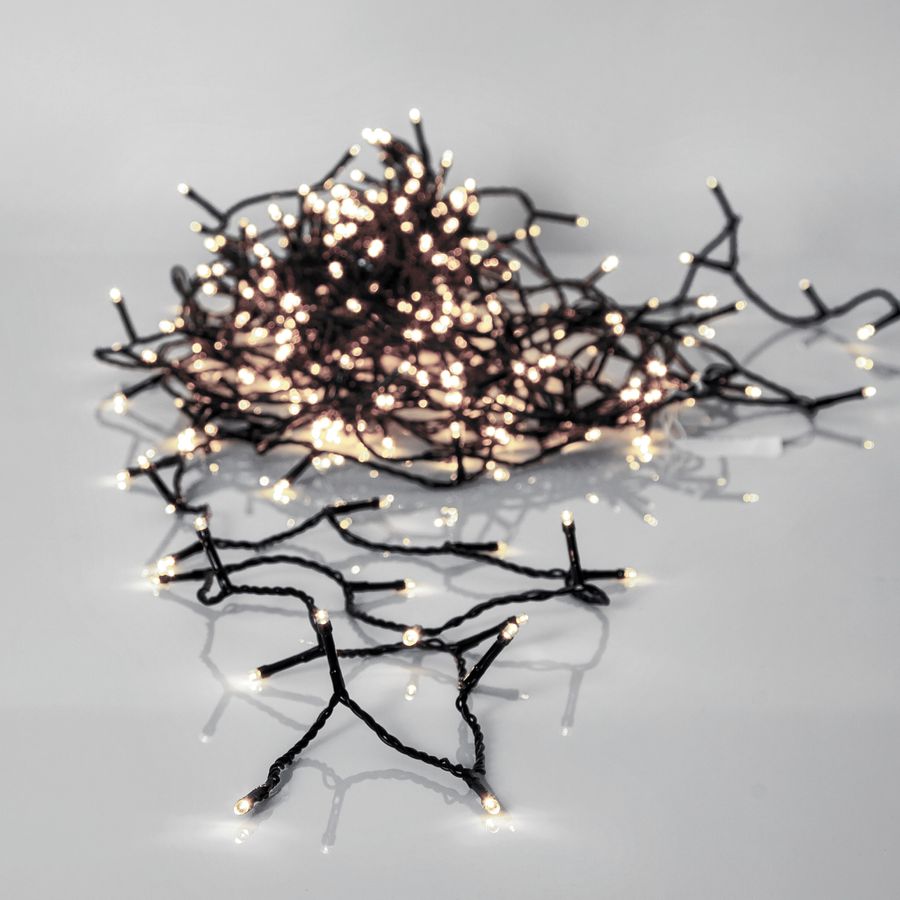 LED crispy white, Lichterkette, 360 LEDs - Schwarz, 3000K, 2520cm
