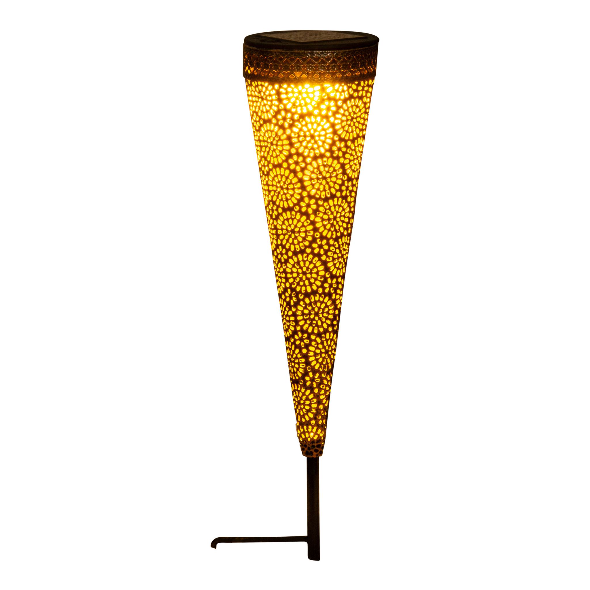 2er-Set LED Solarleuchte PAULA mit Erdspiess H: 40 cm - IP44, 0.06W, Warmweiss
