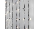 LED crispy white, Vorhang, 80 LEDs - Schwarz, 3000K, 130cm x 130cm