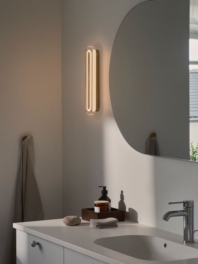 Wandleuchte Cavara  Messing - 11W, LED-Modul, IP44