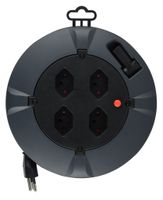 Kabelbox 7m - 7m Kabel, 4xT13, dunkelgrau/schwarz