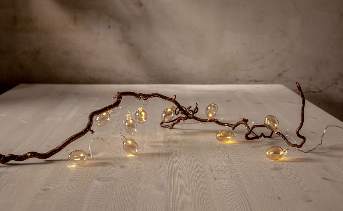 Lichterkette Shimmer - IP20, Beige, Warmweiss