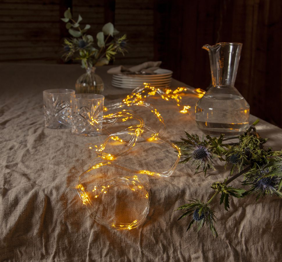 Catena di luci Dew Drop - IP20, Warmweiss, 125 LED
