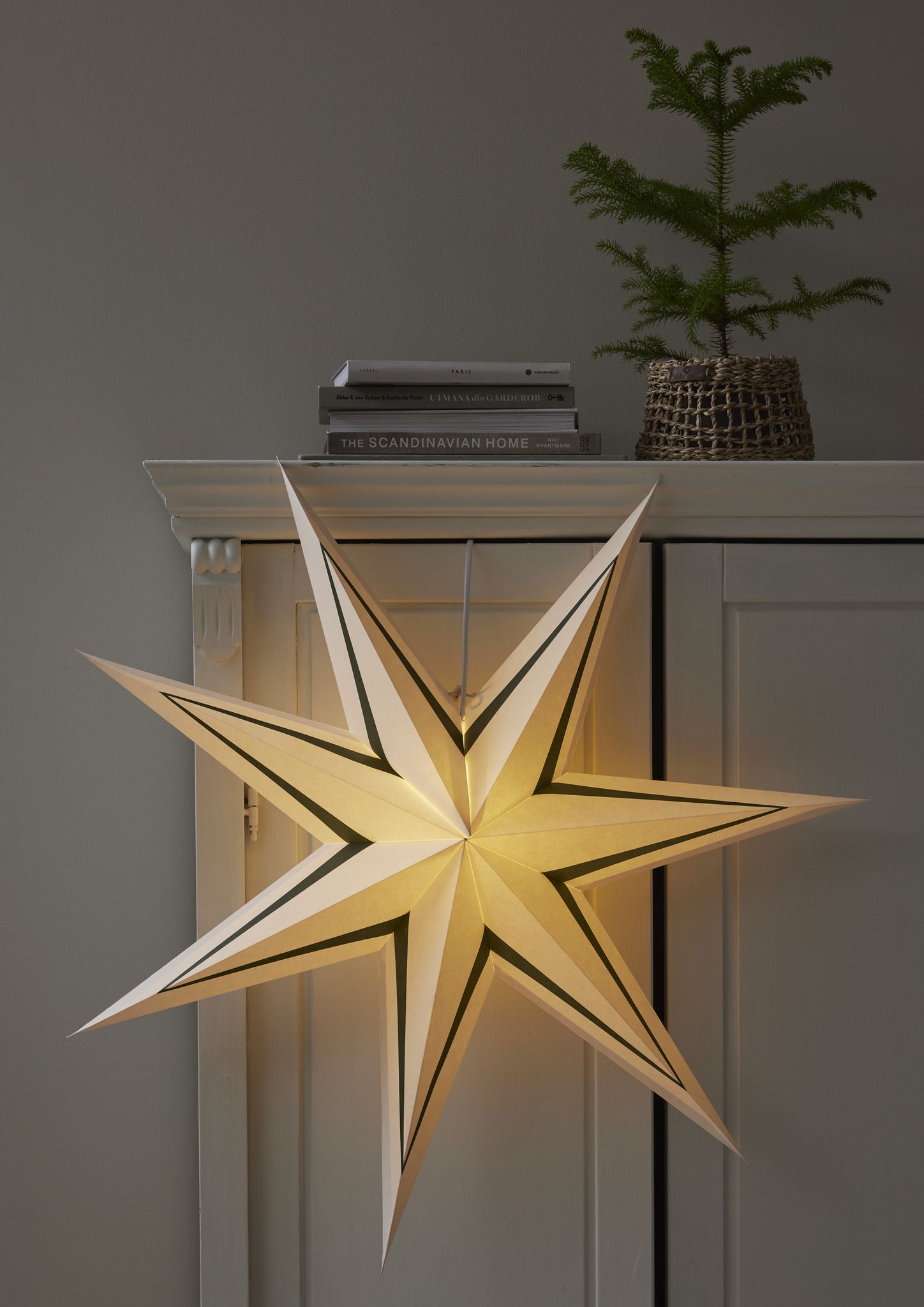 Paper Star Stripe - Indoor, , Weiss
