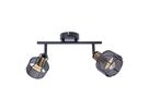 2er Deckenleuchte Spot Foro schwarz golden - E14, 80W, IP20