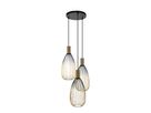 3er Pendelleuchte  WIRELLA  L: 48cm schwarz/gold - IP20, GU10, Schwarz-Gold