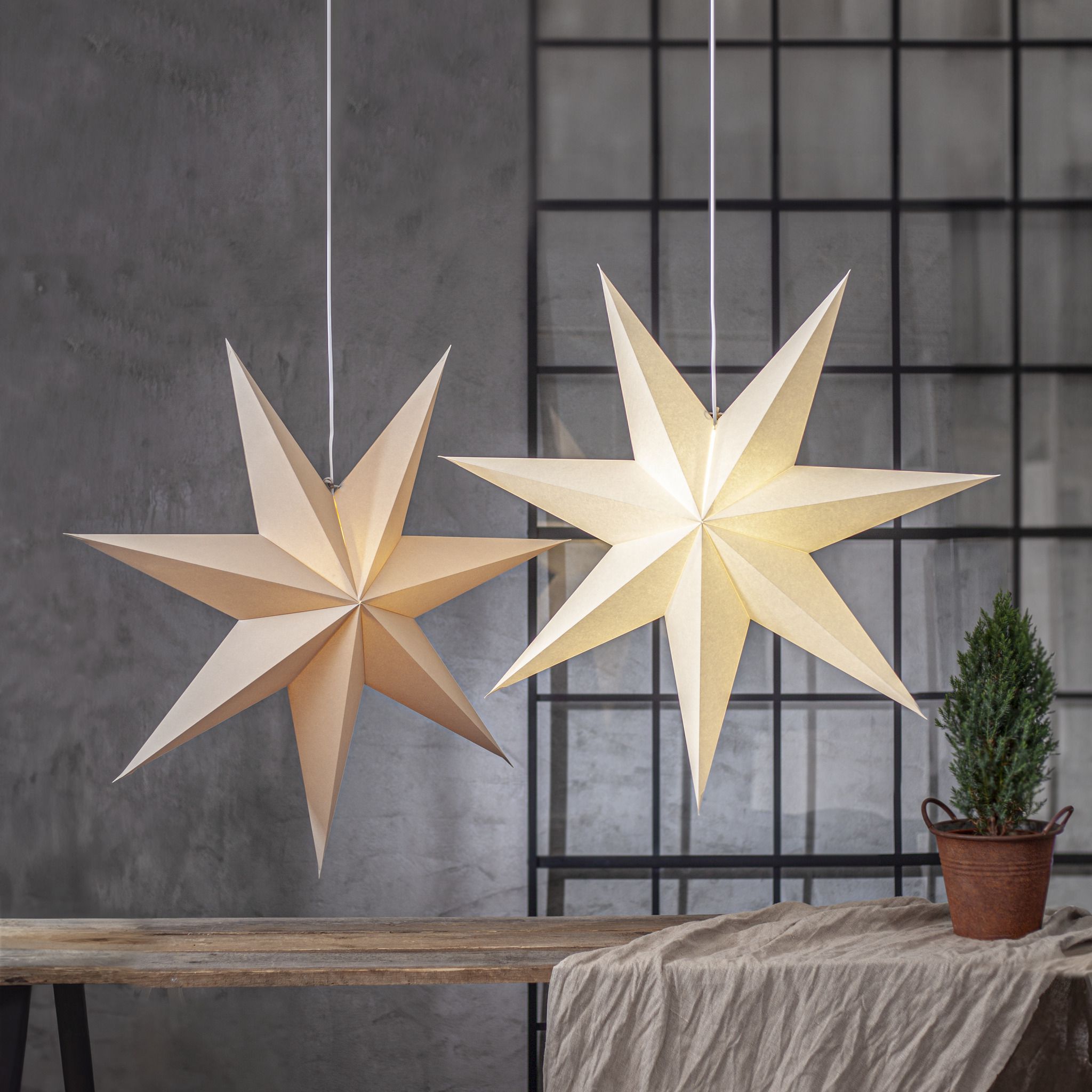 Papierstern Plain - IP20, Beige