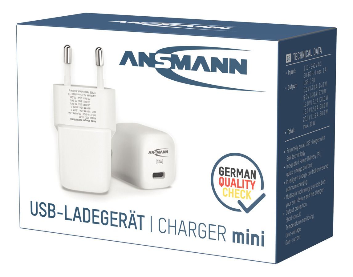 USB-Ladegerät Home Charger HC130PD weiß / 3 A / 30 W / 1 Port - Home Charger HC130PD mini