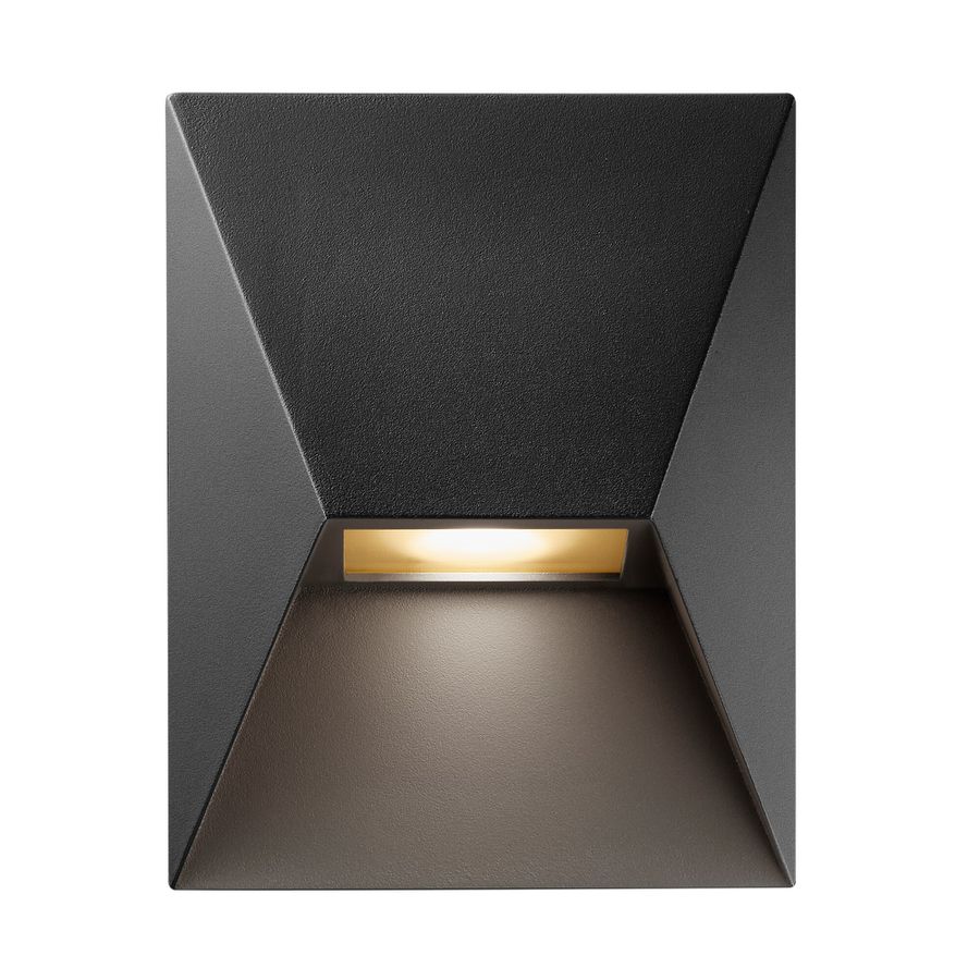 Wandleuchte PONTIO 15 - 1xGU10 (exkl.), max.25W, IP54, schwarz, dimmbar (optional Leuchtmittel), L=150mm,B=150mm, H=190mm