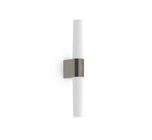 Helva,  Doppel- Wandleuchte, Nickel - LED Modul, 9W, IP44