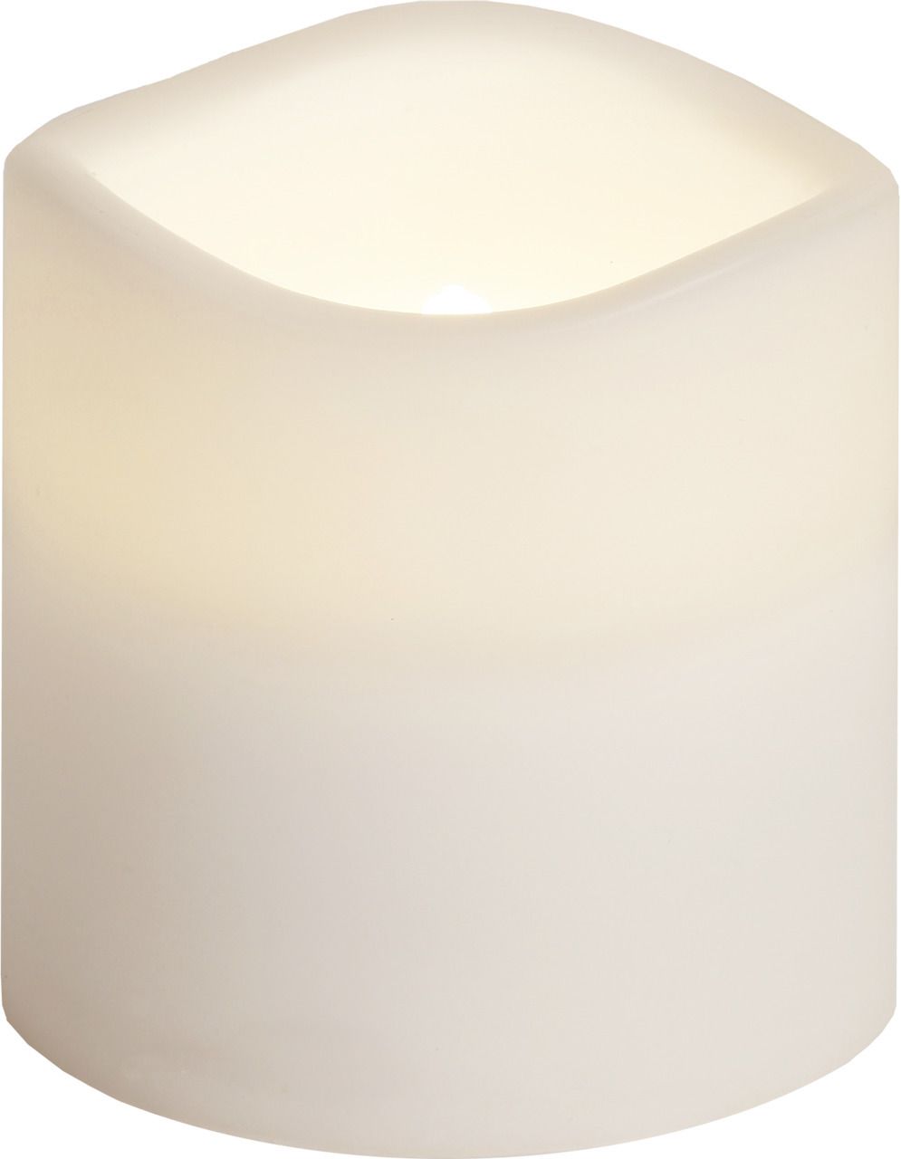 LED Pillar Kerze Paul - Outdoor, Weiss, 7.5cm Höhe, Timerfunktion