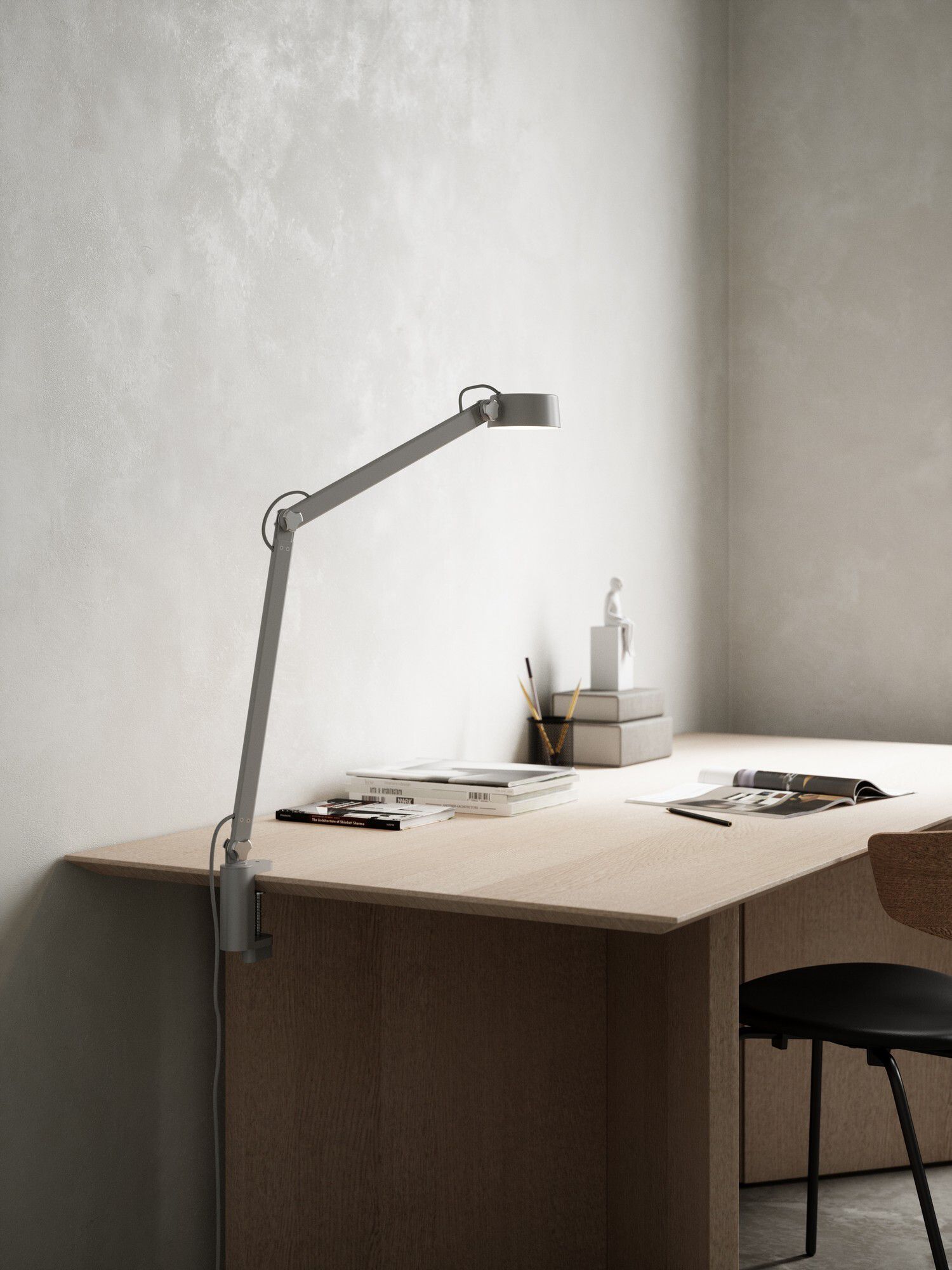 Nobu, Tischleuchte, Grau - LED-Modul 9W, 600lm, IP20