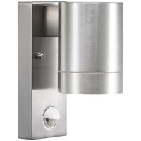 Tin Maxi - 1xGU10 (exklusiv), max.35W, IP54, aluminium, nicht dimmbar, PIR-/Tagesl.-Sen.(0-8m), D=76mm, H=160mm