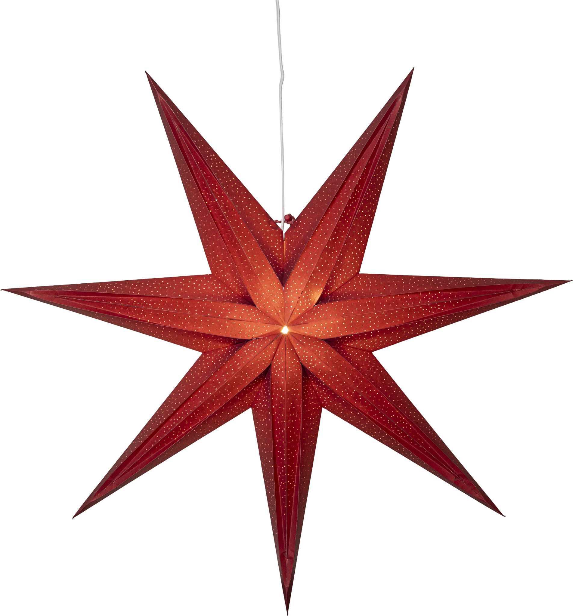 Papierstern Holly - Indoor, Rot, 75.00cm Höhe
