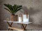 Outdoor-Laterne LUCIE - Weiss, 34 x 17 cm, warm&kaltweiss, wiederaufladbar