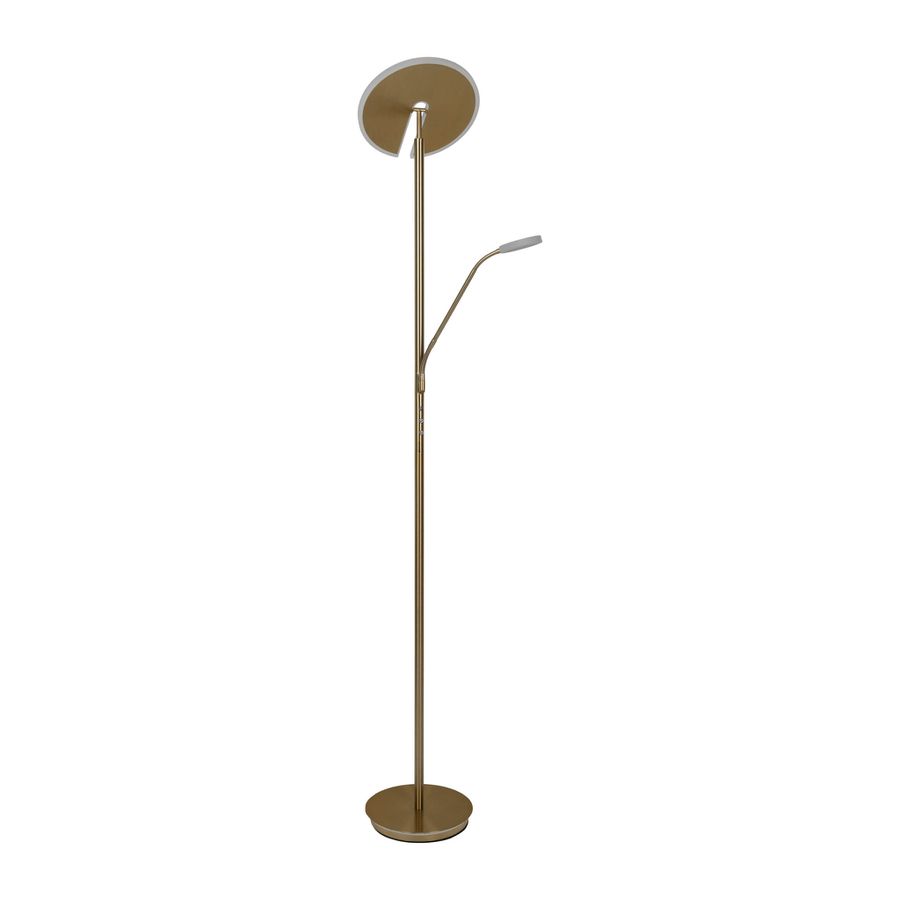 LED-CCT Stehleuchte  SAMIRO  inkl. Lesearm H: 180cm messing matt - IP20, LED-Modul, Messingmatt