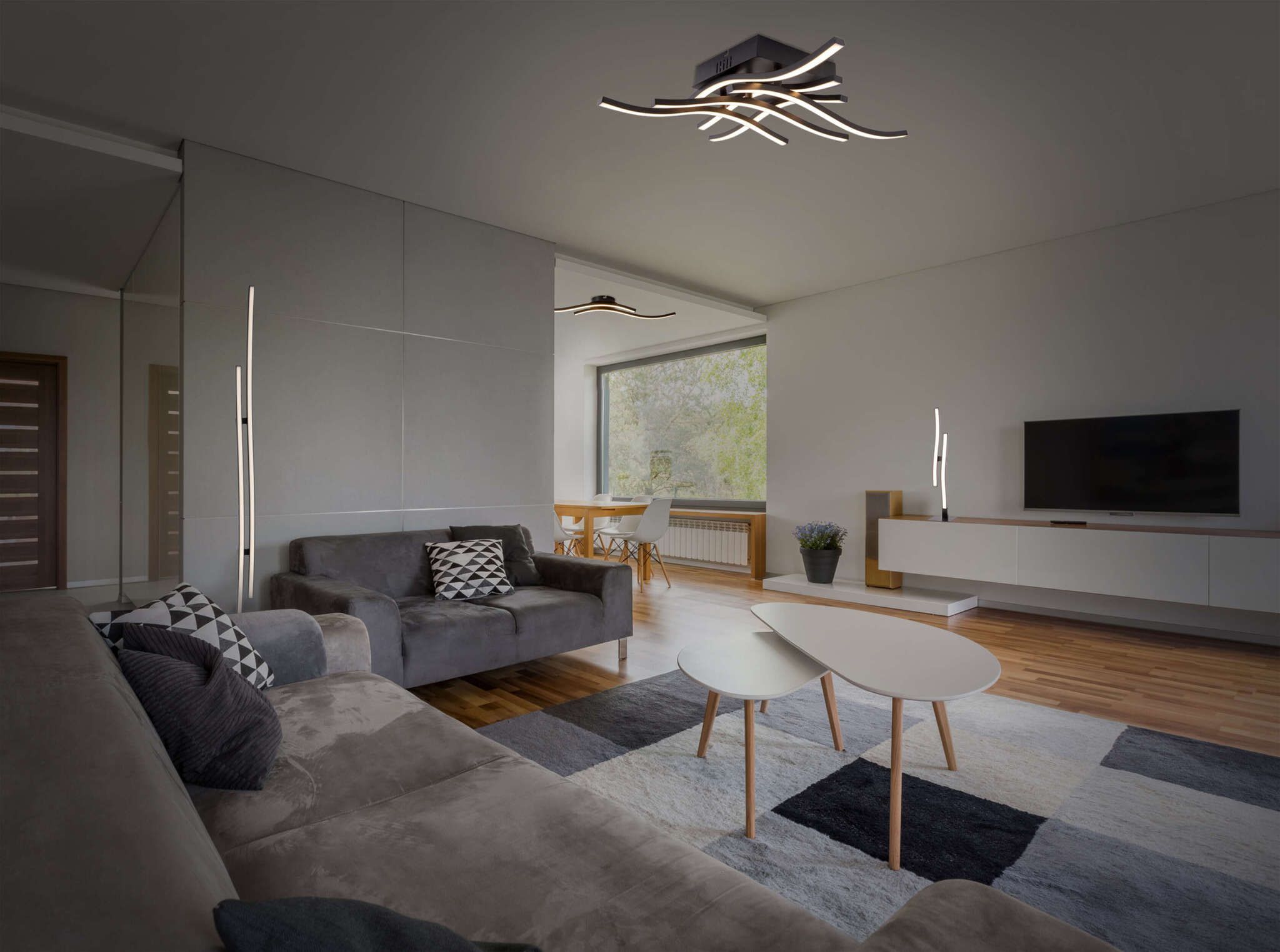 LED Tischleuchte ONDA - LED fest verbaut, IP20, Warmweiss