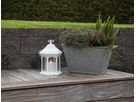 Laterne Linta - Outdoor, Weiss, 26 cm höhe, Timerfunktion