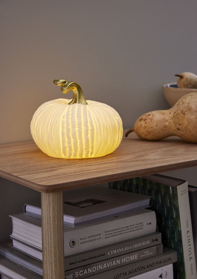 TIsch Decoration Pumpkin - Indoor, Warmweiss, Weiss