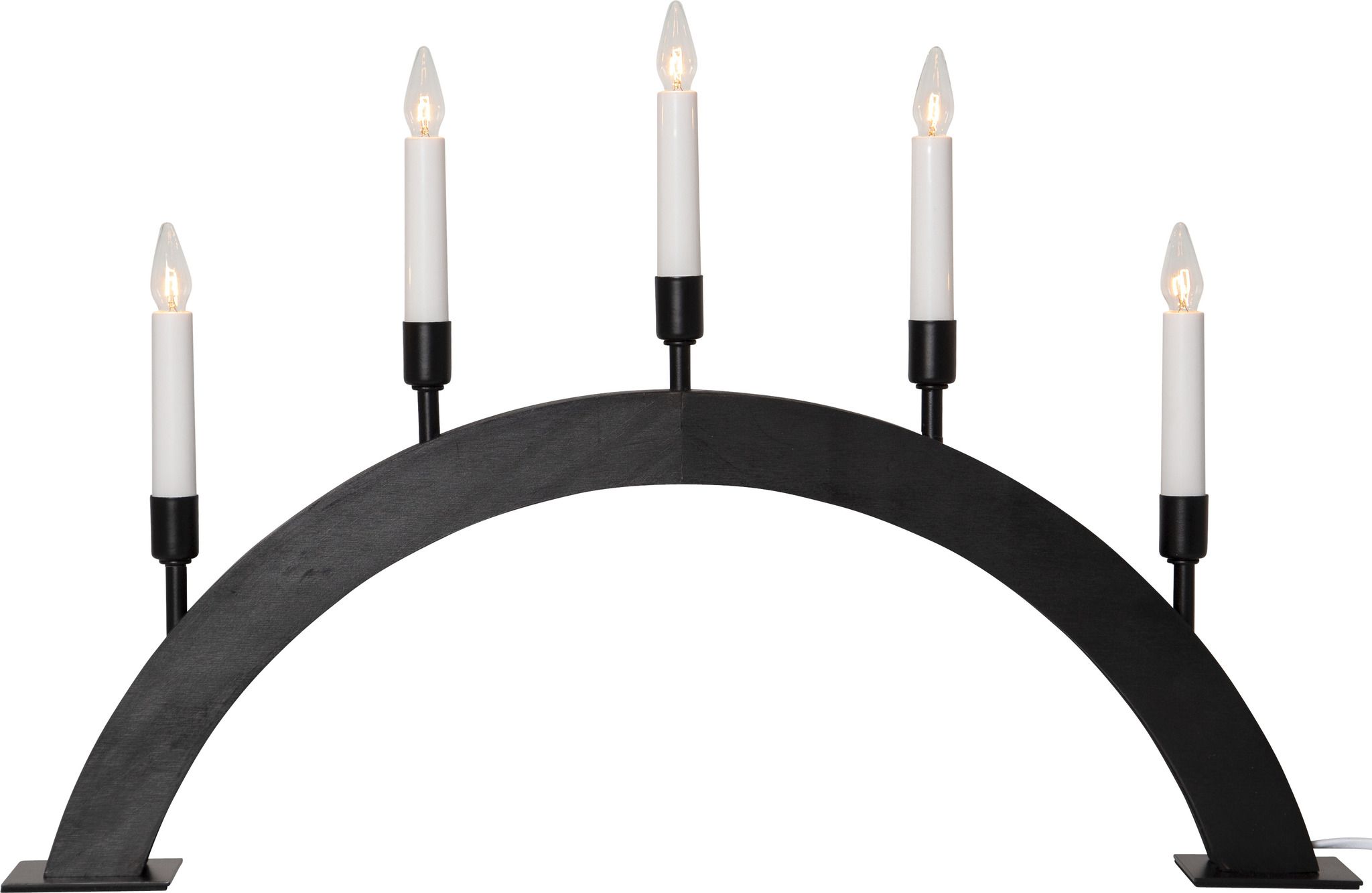 Kerzenleuchter Vind - IP20, Schwarz, Kaltweiss