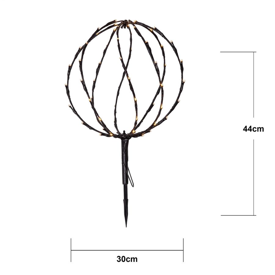 Outdoor Decoration Sphere - IP44, Warmweiss, 64 LED's