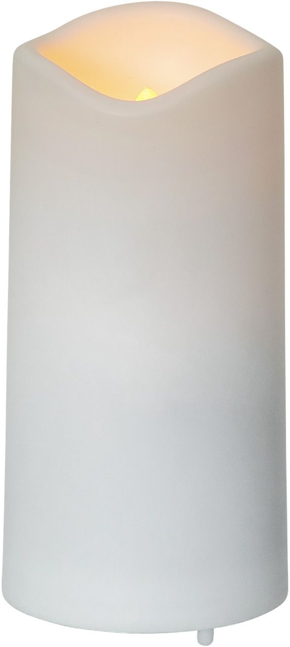 Bougie de tombe LED Serene - Outdoor, Weiss, 10cm Höhe, Timerfunktion