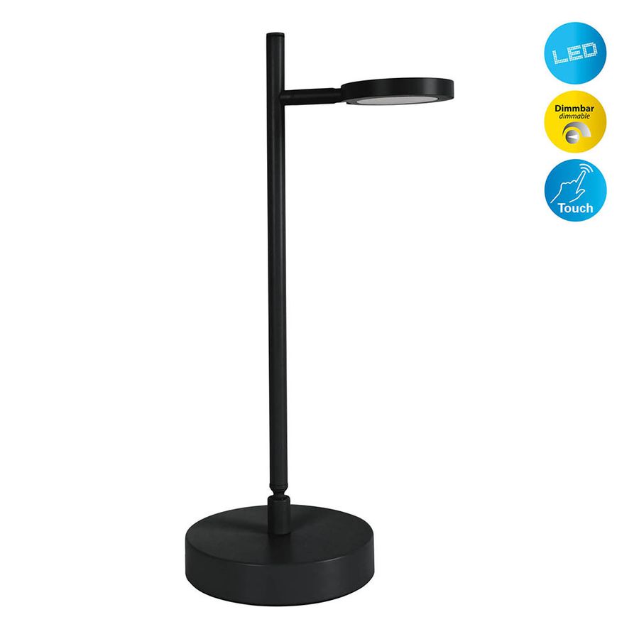 LED Akku- Tischleuchte LUPA H45cm schwarz - 3000K, 216lm, 3W, IP20