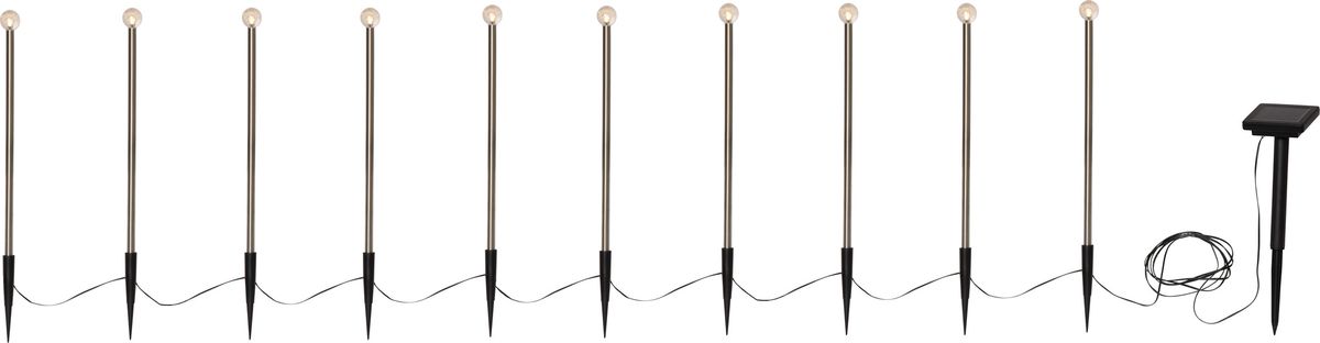 Solar Dekoration Bubbly 10-PIN - IP44, Warmweiss, Silber