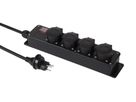 Steckdosenleiste Kunststoff 4xT13 IP55 - H07RN-F 3G1.5mm2 3m