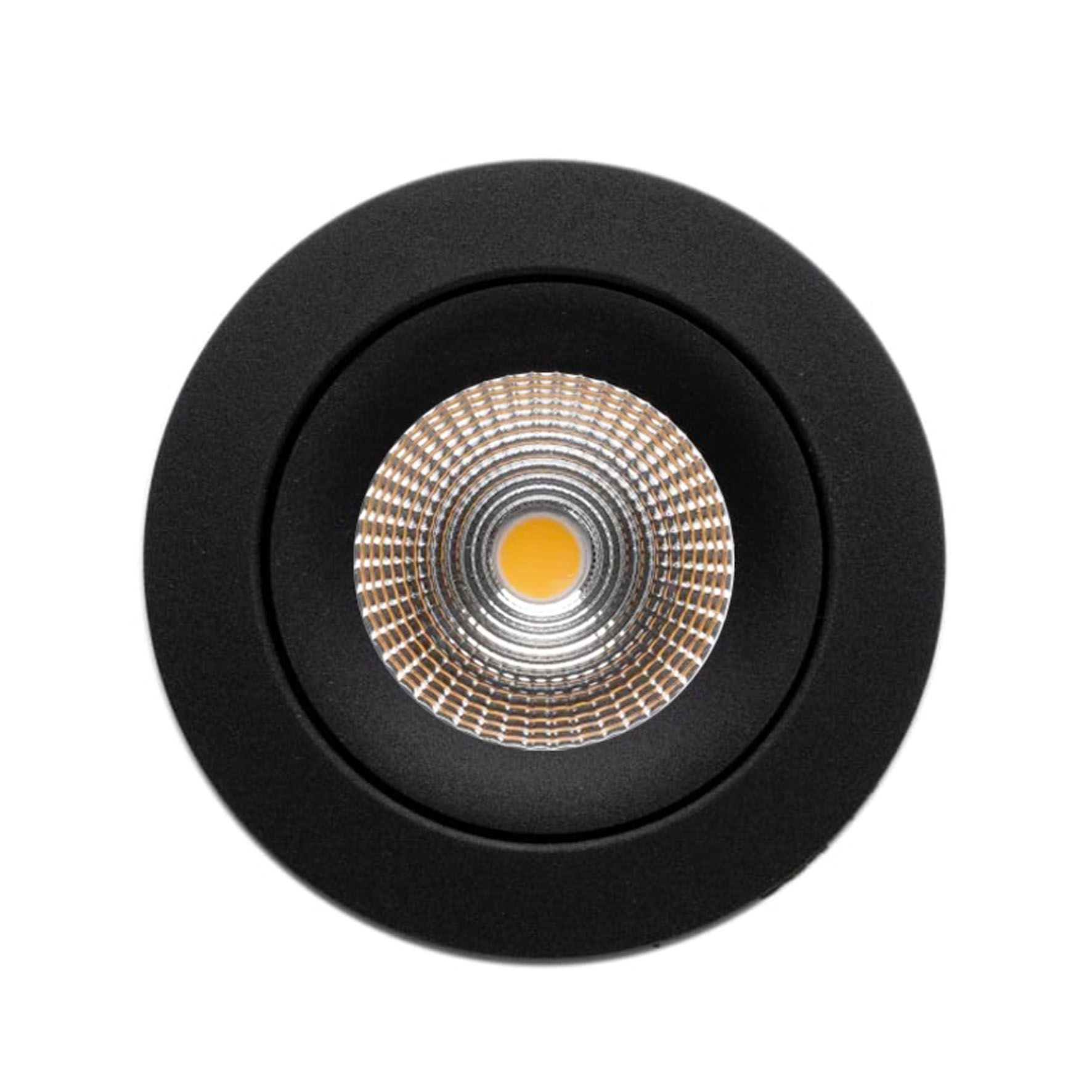 LED Einbauspot-Set ONE 360 (3000K) - 8W, 715lm, 3000K, IP44, CRI 90, 36°, schwarz, dimmbar, D=90mm, H=45.4mm, BL=68mm