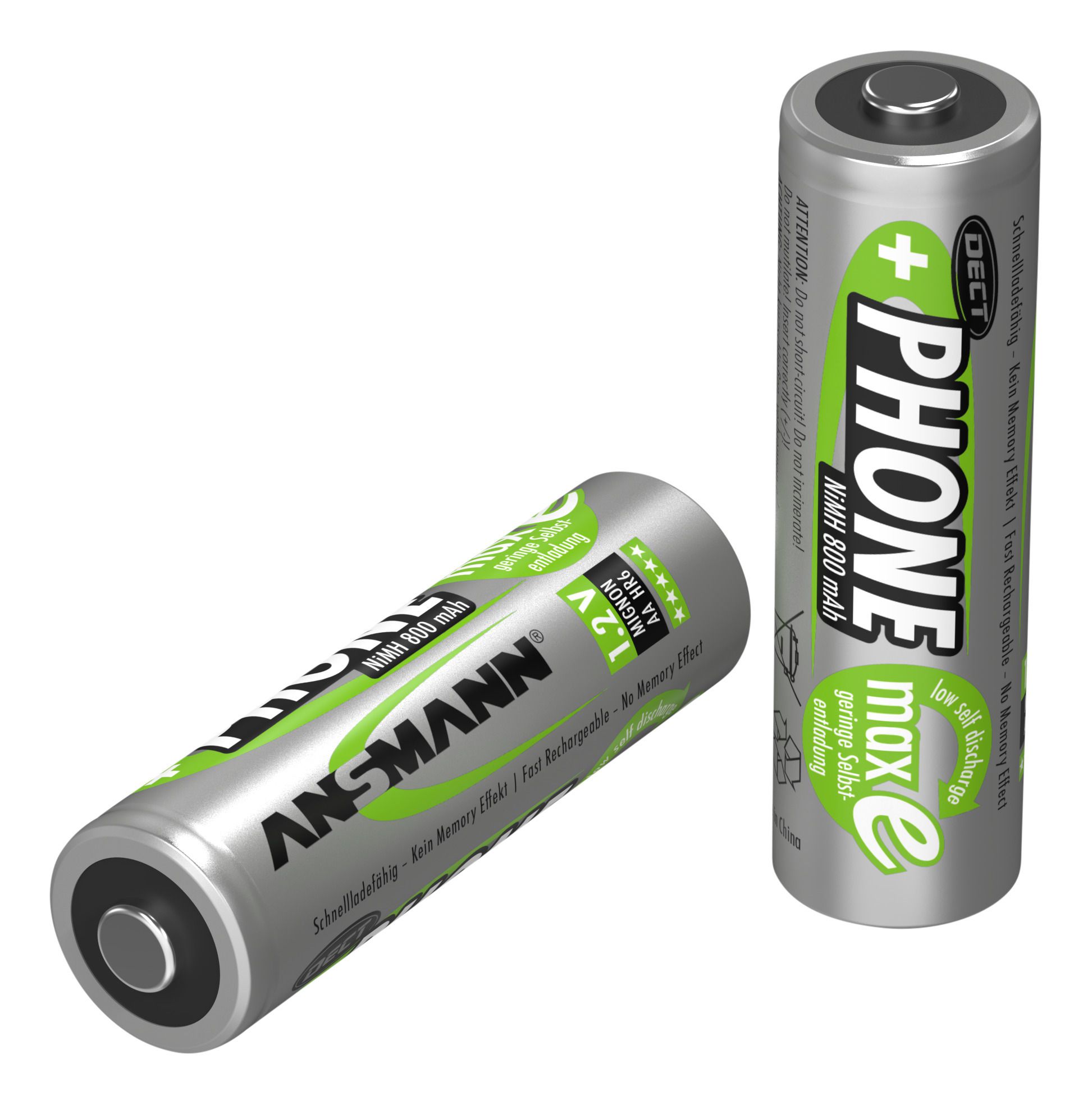 NiMH Akku Mignon AA 800 mAh maxE - 2er Blister