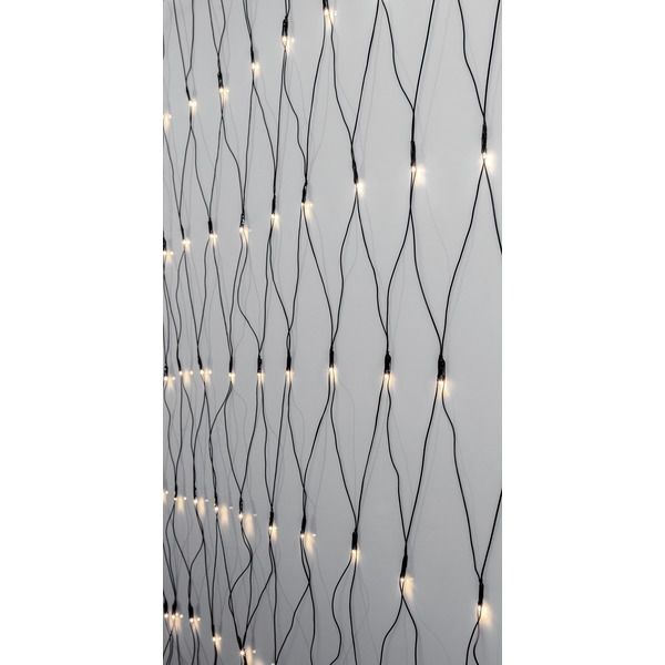 LED crispy white, Lichternetz, 160 LEDs - Schwarz, 3000K, 200cm x 200cm