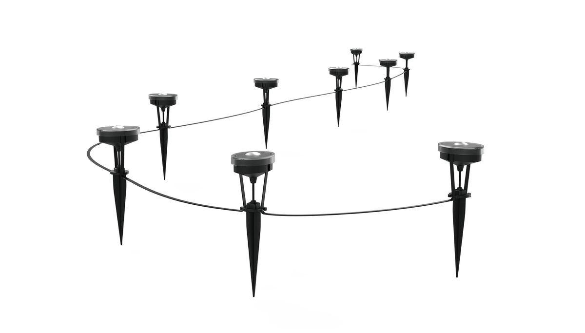 24V RGB Smart Mini Gartenspot 9x - 24V DC, 5W, IP65, 36°, anthrazit, inkl. Spike