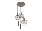 6er Pendelleuchte  TARELLIO  L: 62,4cm beige - IP20, E27, Beige