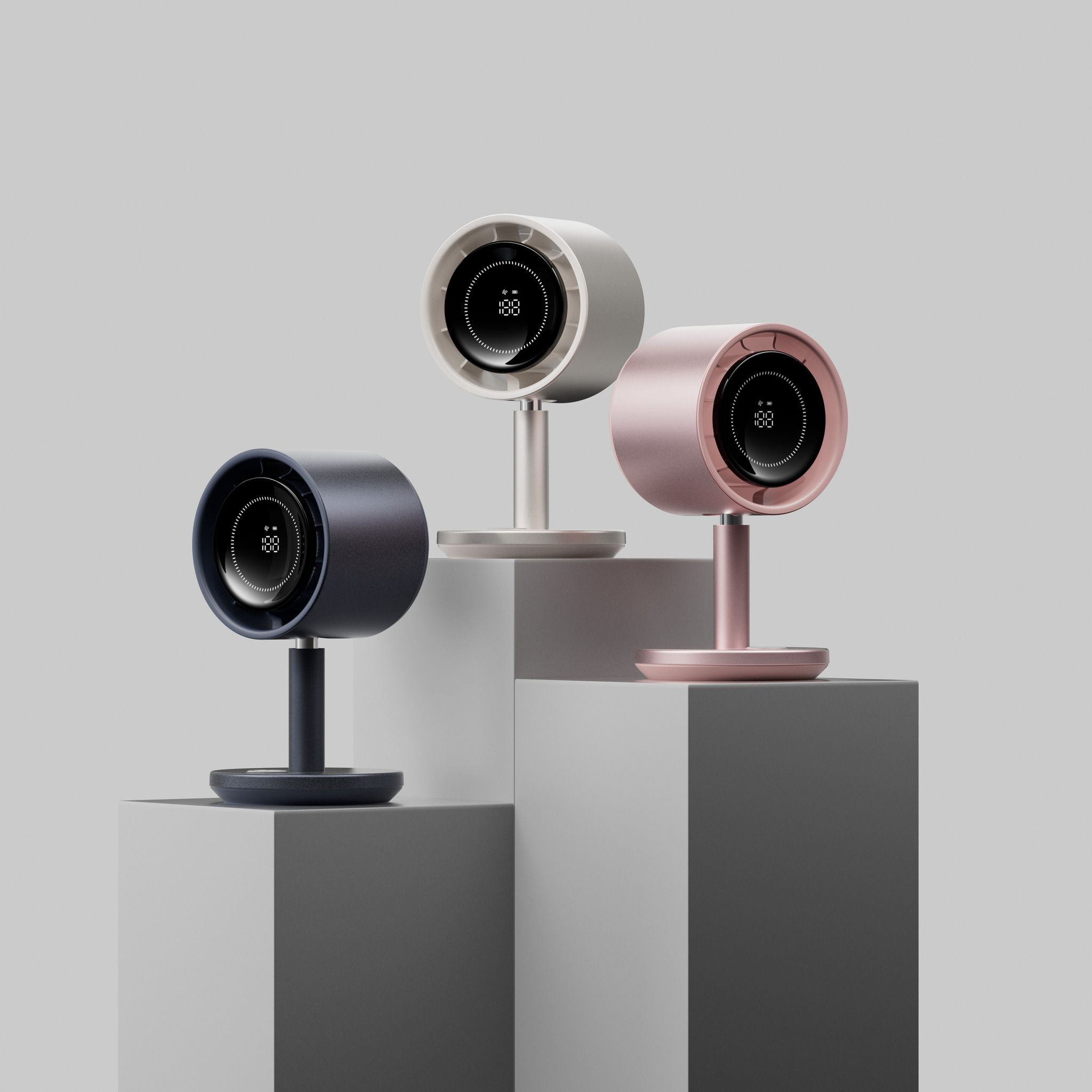 HEGION Tischventilator AF03 anthrazit - 3600mAh, inkl. USB-C Kabel, wiederaufladbar