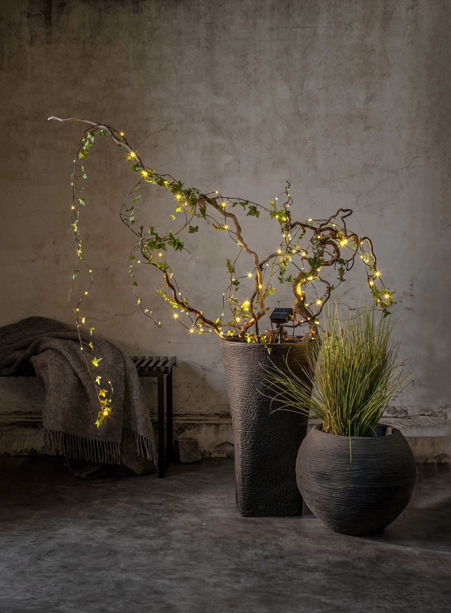 Solar Lichterkette Dew Drop Micro - IP44, Warmweiss, 100 LED'S