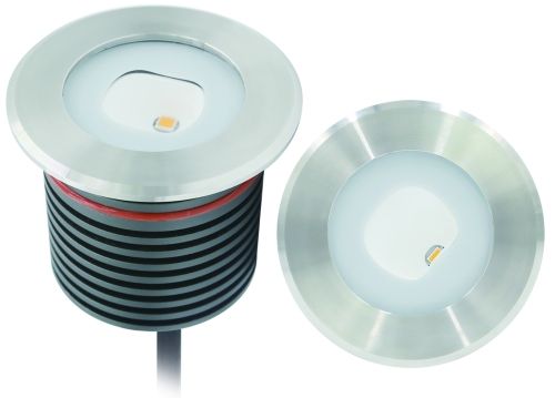 Spot encastré à LED PAGINA - 24V DC, 9W, 600lm, 2700K, IP67, CRI 80, 30°/60°, dunkelgr./alu., dimmbar, D=78mm, H=78mm, BL=66x95mm