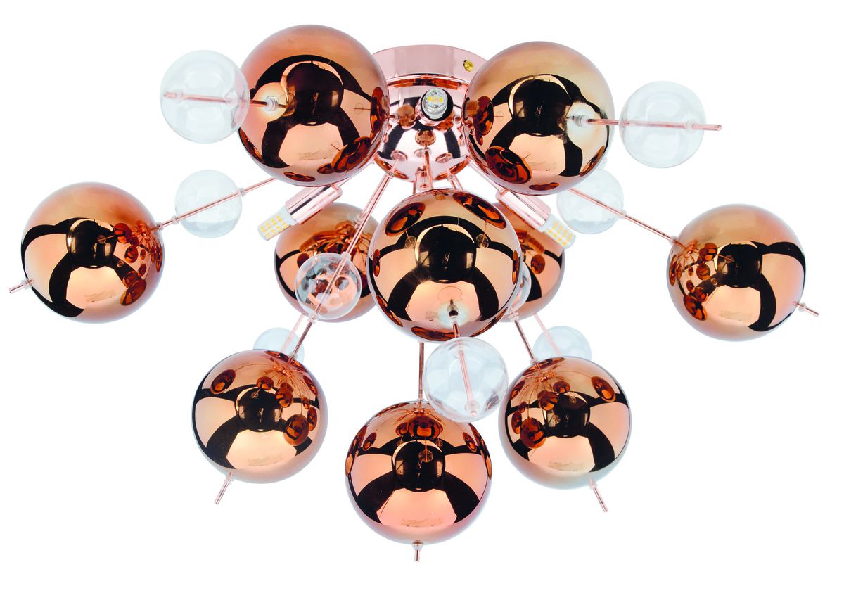 Deckenleuchte Explosion Copper - G9, max. 6x20W, IP20, kupfer, nicht dimmbar, Leuchtmittel exklusiv, D=570mm, H=380mm