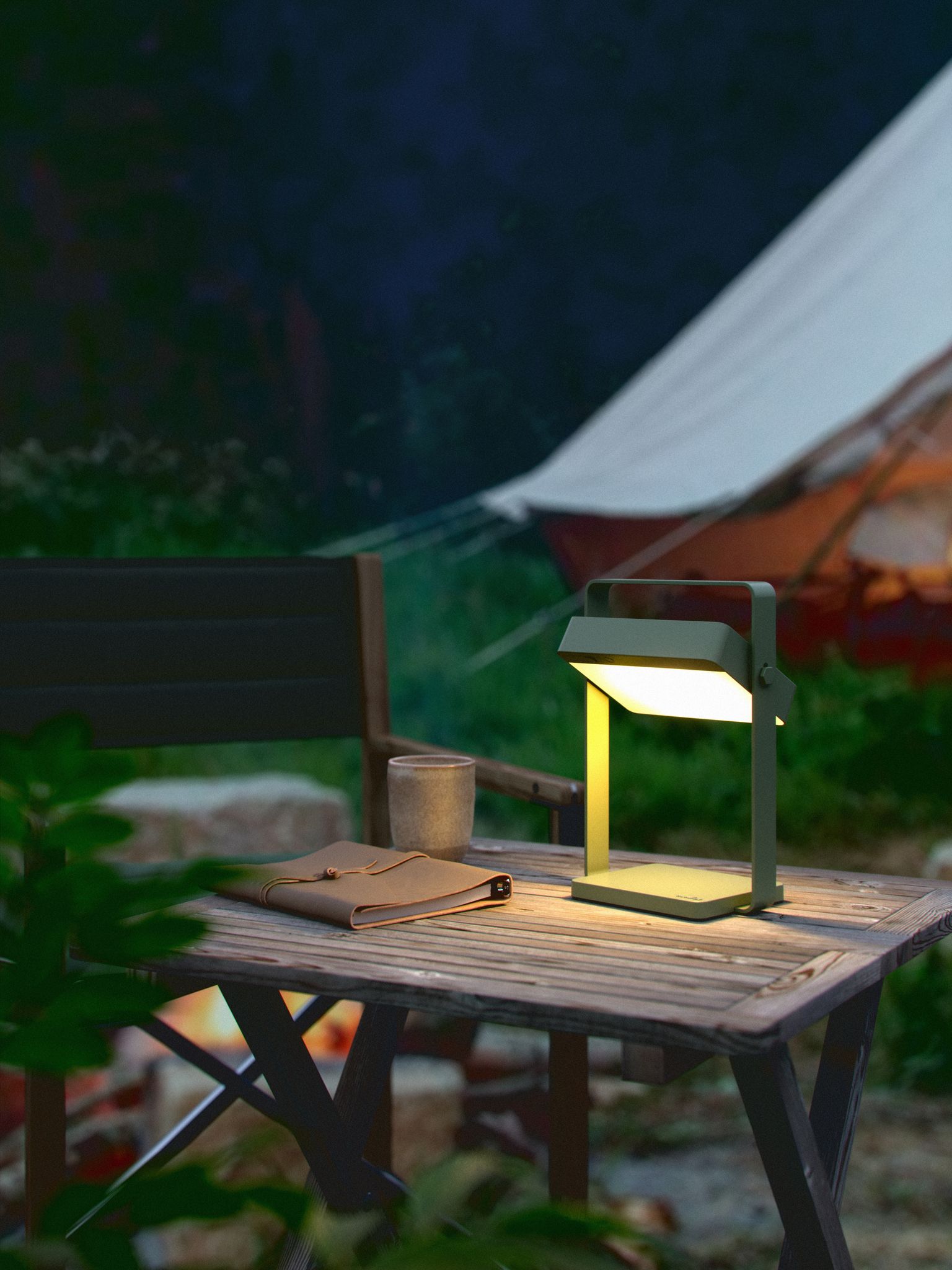Solarleuchte Saulio To-Go Oliven Grün - LED Modul, 3.5W, IP44