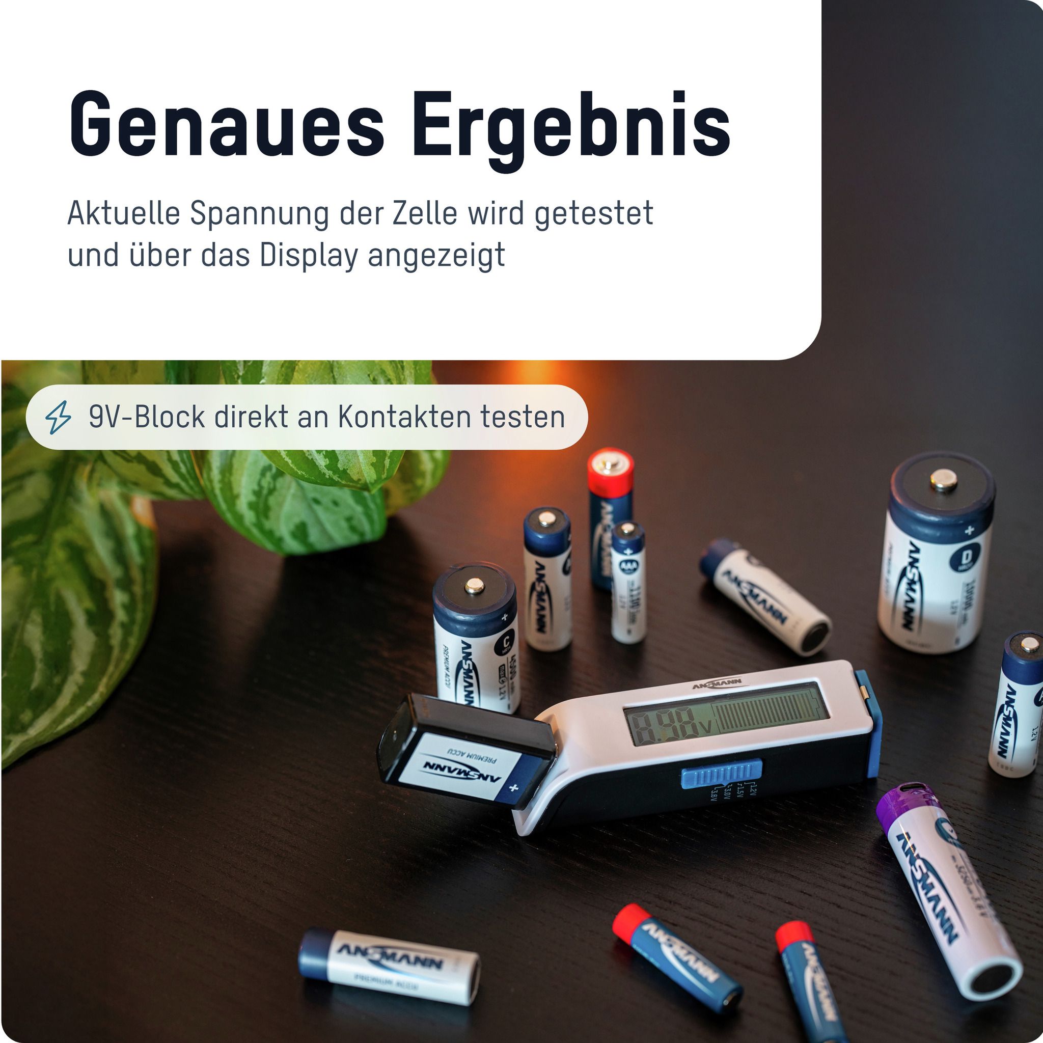 Batterietester Comfort Check - für alle gängige Batterien