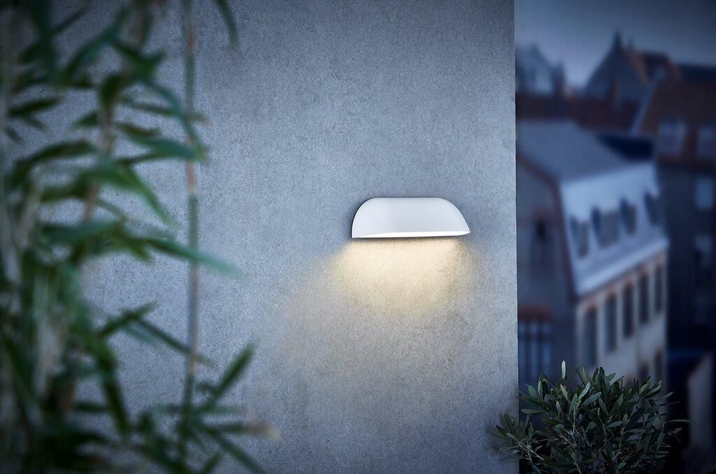LED Wandanbauleuchte Front 26 - 9.8W, 650lm, 3000K, IP44, CRI 80, weiss, nicht dimmbar, L=260mm, B=68mm, H=68mm