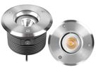 LED Bodeneinbaustrahler DISC III - 24V DC, 6W, 500lm, 2700K, IP67, CRI 80, 36°, dunkelgrau/alu., dimmbar, D=116mm, H=73mm, BL=100x100mm