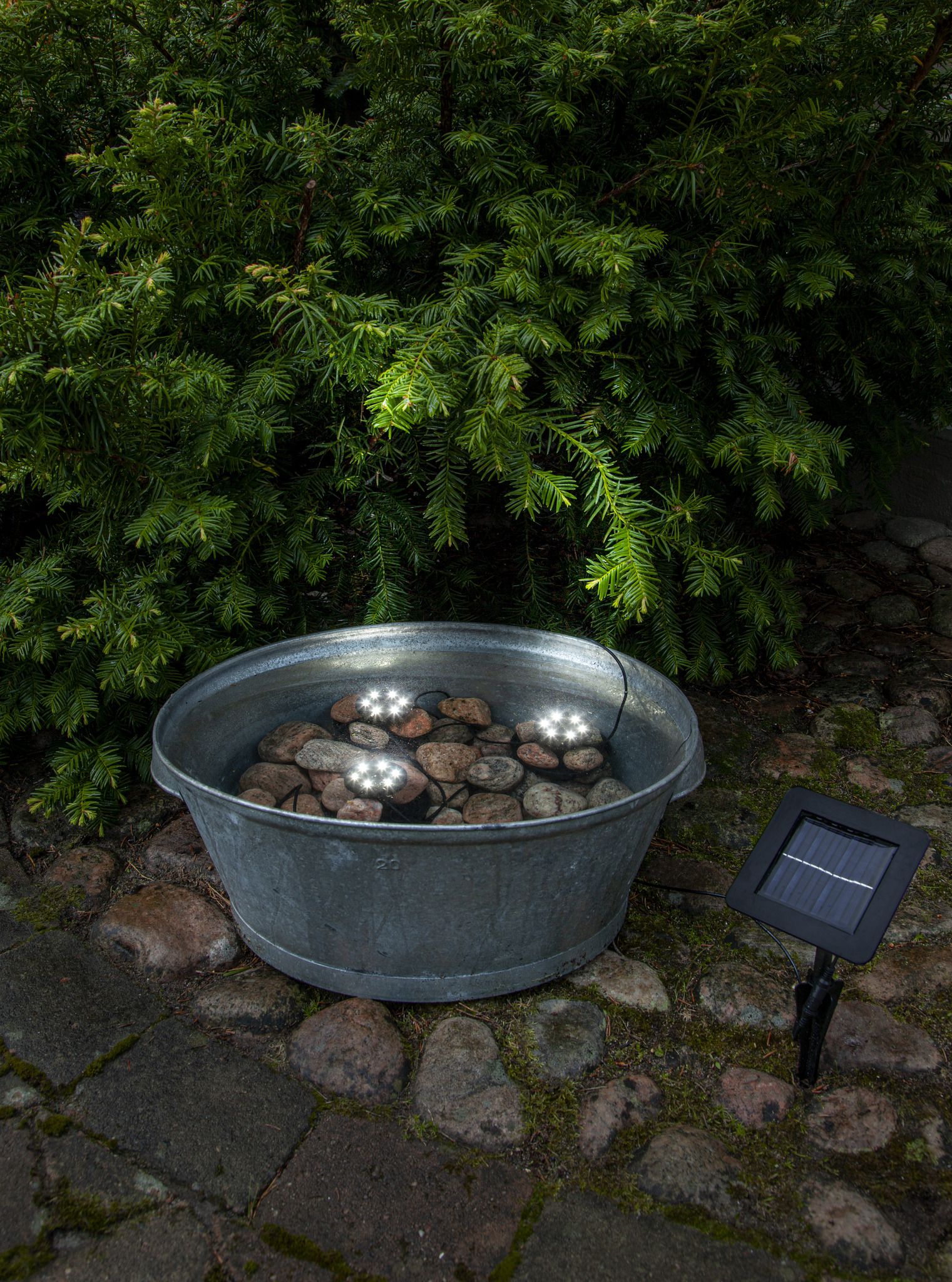 Solar Decoration Water Light - Kaltweiss, IP68, Schwarz