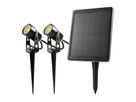 Solar-Gartenstrahler SIMON LED - IP65, 3000K, Solarpanel 6V, 5W. 70lm pro Leuchte, 2er Set, 2 x 1W