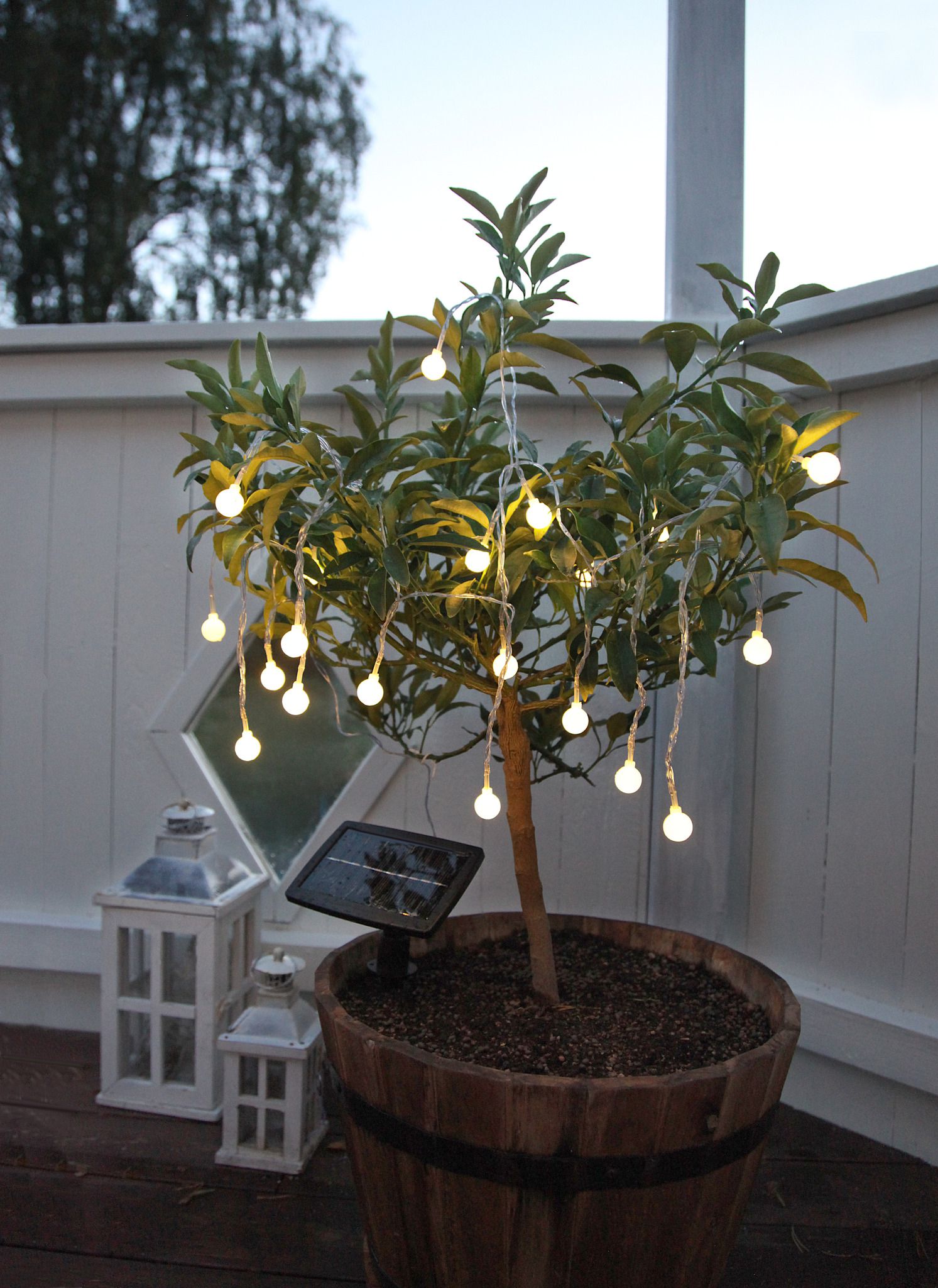 Solar Lichterkette Globini - Weiss, Lichtfarbe Warmweiss