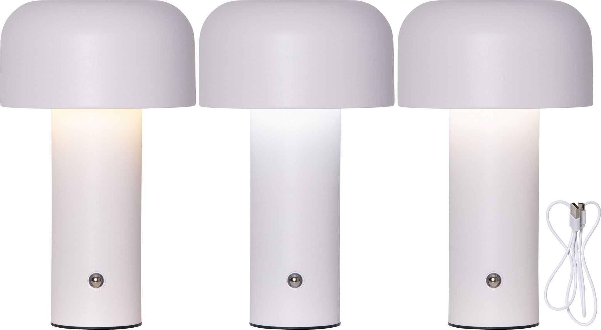 Akkuleuchte Bobby - IP20, Warmweiss-Kaltweiss,Weiss