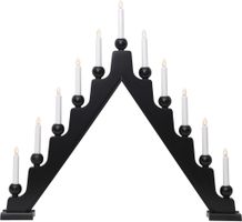 Kerzenleuchter Stellan - IP20, Schwarz, Warmweiss